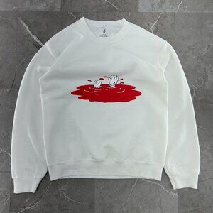 Kaws Andy Warhol Sweatshirt Mens Small‎ Pullover Crewneck Museum Exclusive White